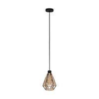 HÄNGELEUCHTE 17/14,5/110 cm  - Schwarz/Braun, Basics, Textil/Metall (17/14,5/110cm)