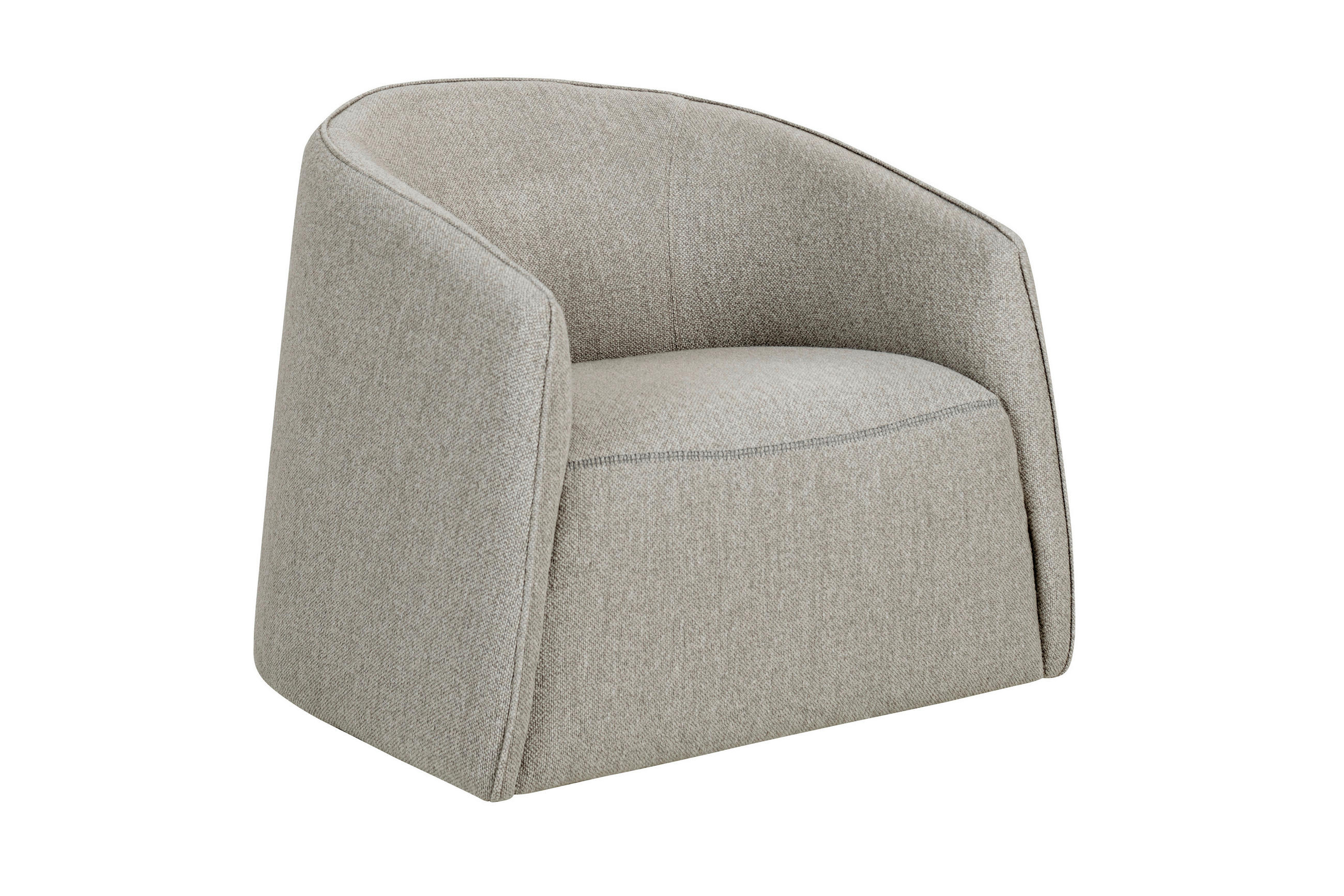 FÅTÖLJ i trä, textil brun, grå, vit  - vit/brun, Design, trä/textil (83/76/83cm) - Johann Jakob