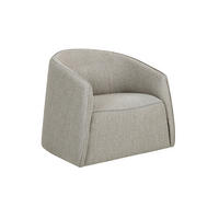 FÅTÖLJ i trä, textil brun, grå, vit  - vit/brun, Design, trä/textil (83/76/83cm) - Johann Jakob