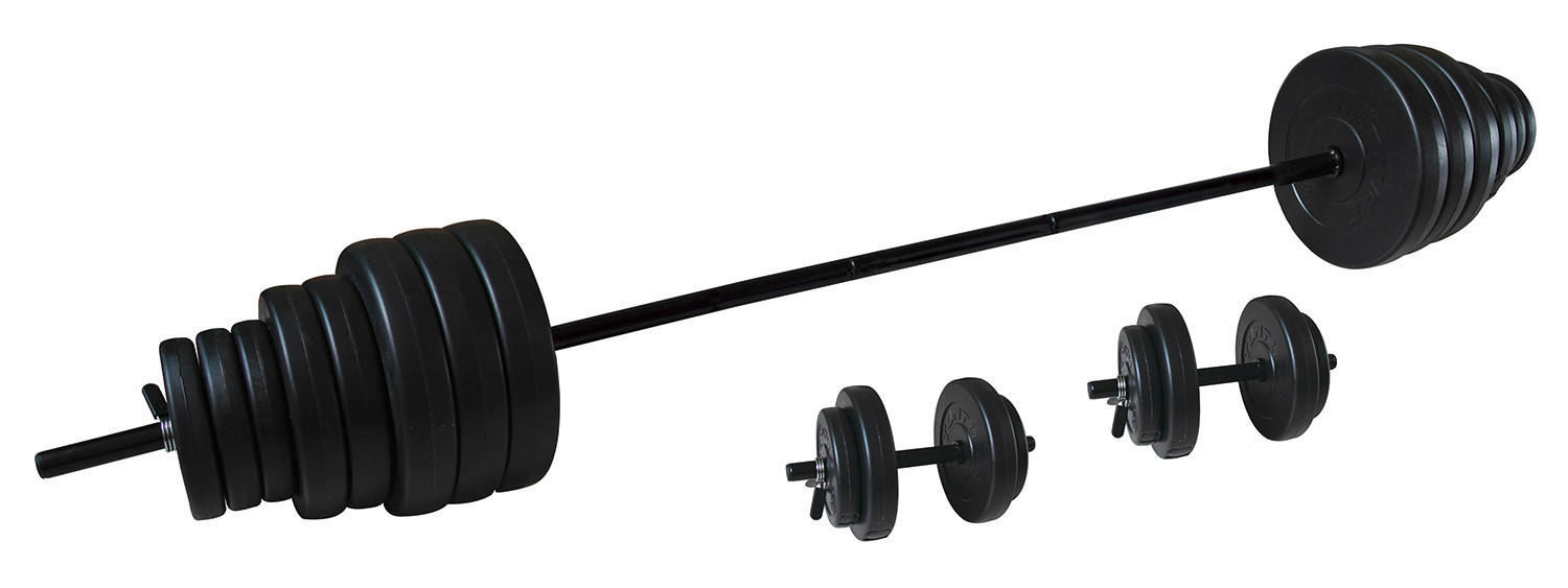 HANTELSET  - Schwarz, KONVENTIONELL, Kunststoff/Metall (149,5/25,5/25,5cm)