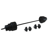 HANTELSET  - Schwarz, KONVENTIONELL, Kunststoff/Metall (149,5/25,5/25,5cm)