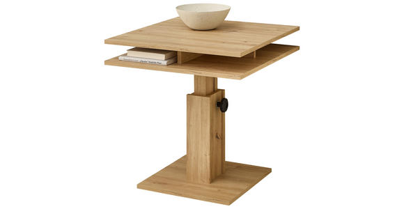 COUCHTISCH 65/65/53-77 cm quadratisch Eiche Artisan - Eiche Artisan, KONVENTIONELL, Holzwerkstoff (65/65/53-77cm) - Carryhome