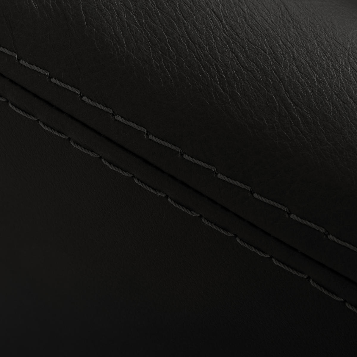 SESSEL in Echtleder Schwarz  - Schwarz, Design, Leder/Metall (67/87/74cm) - Livetastic