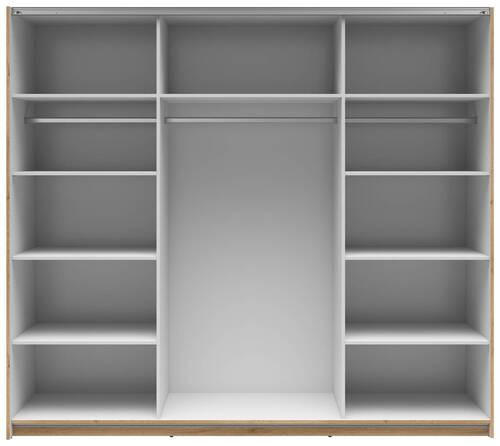SCHWEBETÜRENSCHRANK  in Eiche Wotan  - Anthrazit/Eiche Wotan, MODERN, Holzwerkstoff/Metall (220/195,5/60cm) - MID.YOU
