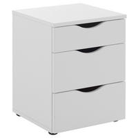 NACHTSCHRANK 40/55/38 cm  - Schwarz/Weiß, KONVENTIONELL, Holzwerkstoff/Kunststoff (40/55/38cm) - Boxxx