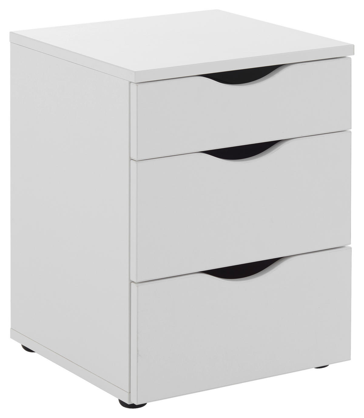 NACHTSCHRANK 40/55/38 cm  - Schwarz/Weiß, KONVENTIONELL, Holzwerkstoff/Kunststoff (40/55/38cm) - Boxxx