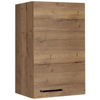 KÜCHENOBERSCHRANK 45/72/35 cm  in Eiche dunkel  - Eiche dunkel/Schwarz, MODERN, Holzwerkstoff/Metall (45/72/35cm) - Nobilia