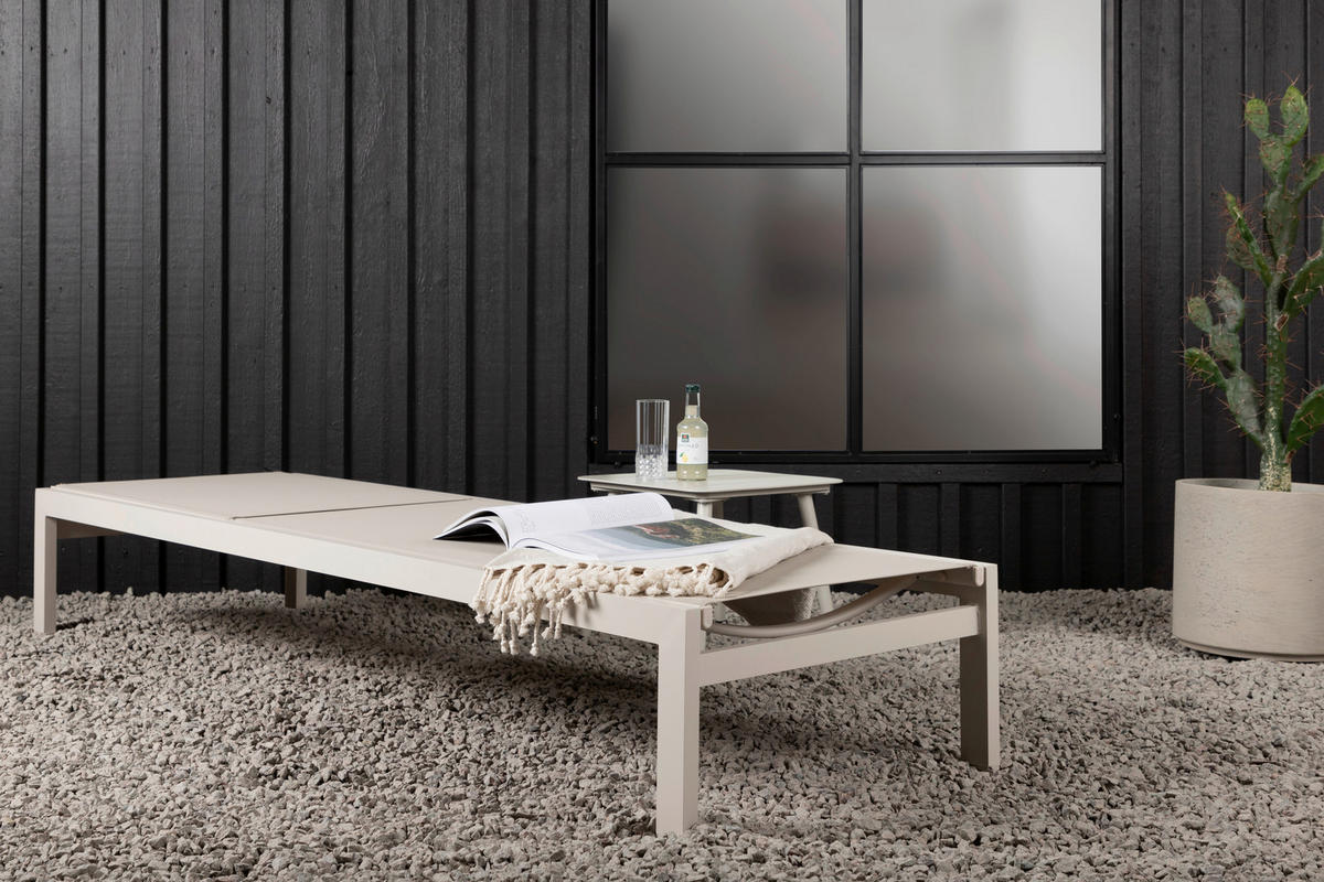 SONNENLIEGE 60/30/195 cm  - Beige, KONVENTIONELL, Metall (60/30/195cm) - Gardenson