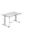 SCHREIBTISCH Buchefarben, Silberfarben - Buchefarben/Silberfarben, KONVENTIONELL, Metall (120/80cm)