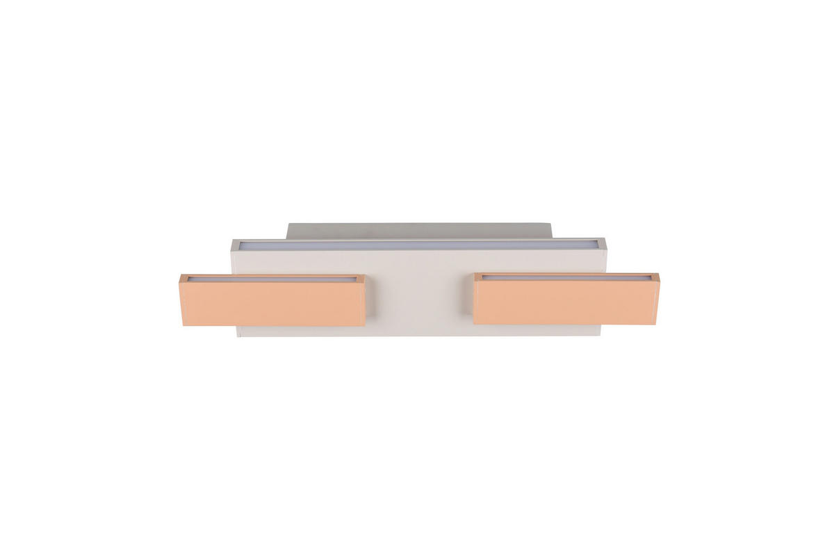 LED-WANDLEUCHTE Rivera 36/8/7 cm   - Aprikose/Grau, Design, Metall (36/8/7cm) - Musterring