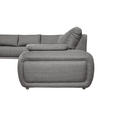ECKSOFA Grau Struktur  - Chromfarben/Grau, KONVENTIONELL, Textil/Metall (280/310cm) - Carryhome