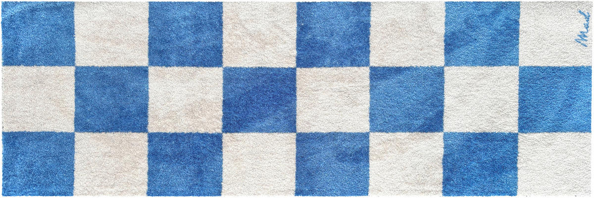 LÄUFER 50/150 cm Touch  - Blau/Weiß, Trend, Kunststoff (50/150cm) - madaboutmats