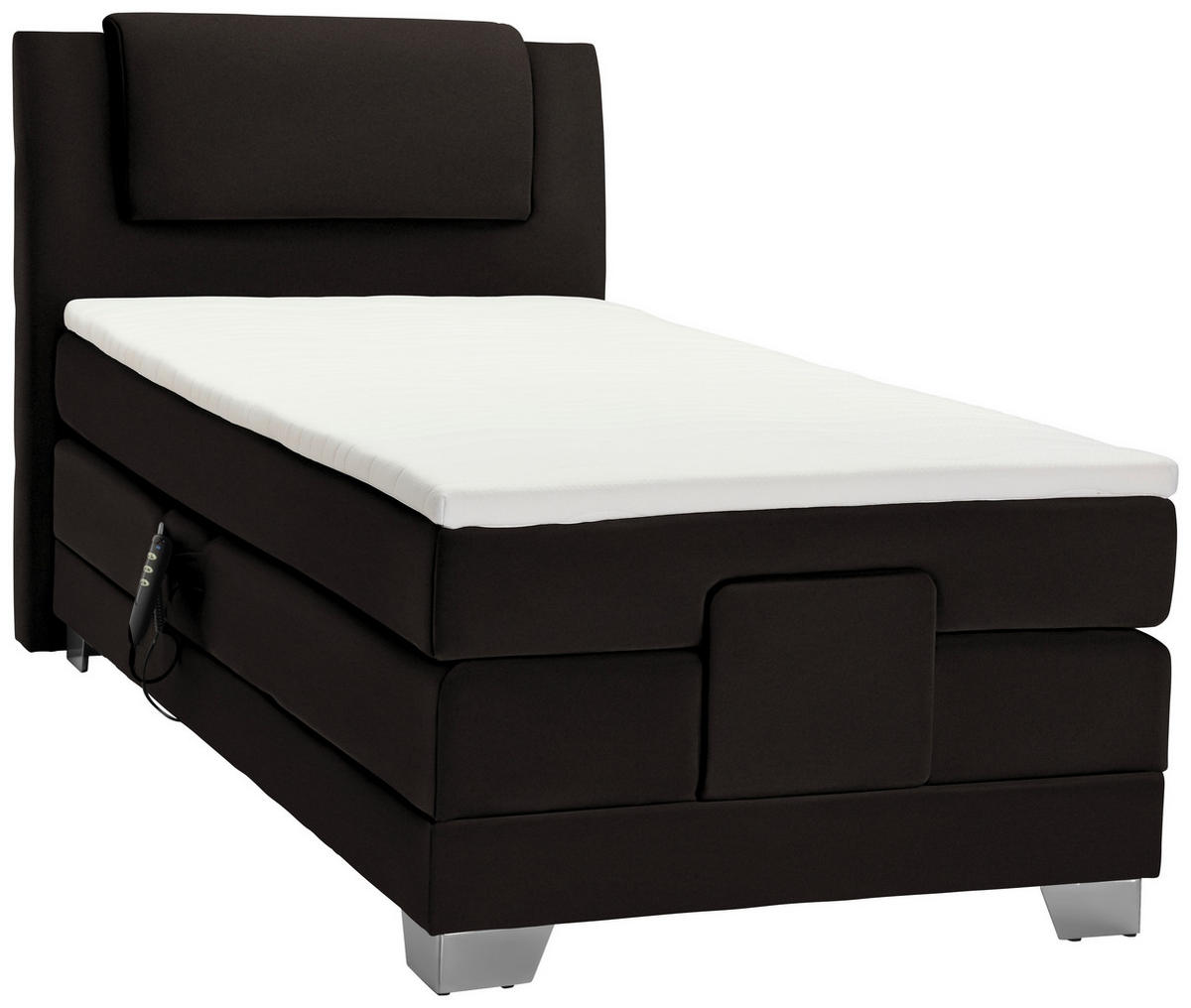 BOXSPRINGBETT 100/200 cm  in Anthrazit  - Anthrazit/Silberfarben, Konventionell, Kunststoff/Textil (100/200cm) - Esposa