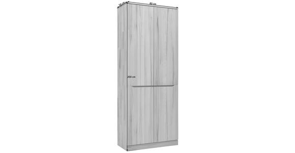 SCHUHSCHRANK - Buchefarben/Grau, Natur, Holz/Metall (80/200/38cm) - Valnatura