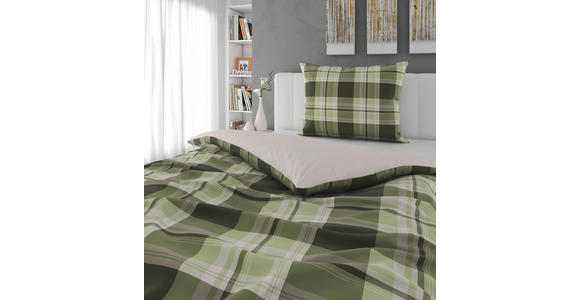 WENDEBETTWÄSCHE Leinenoptik 140/200 cm  - Grün, KONVENTIONELL, Textil (140/200cm) - Novel