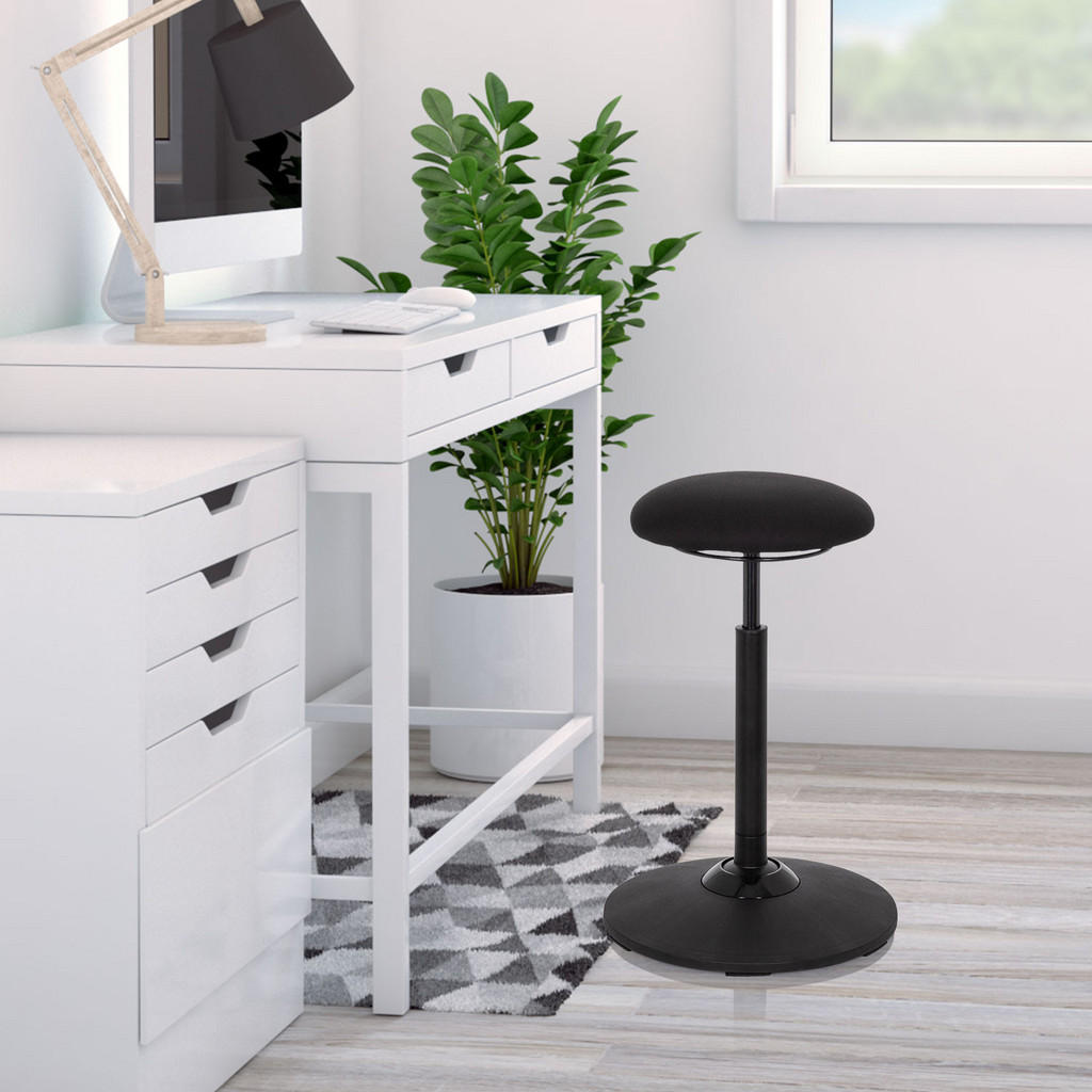 Thumbnail - Mid.you Stehhilfe, Schwarz, Textil, Drehteller, 45x63-86x45 cm, Arbeitszimmer, Bürostühle, Bürohocker