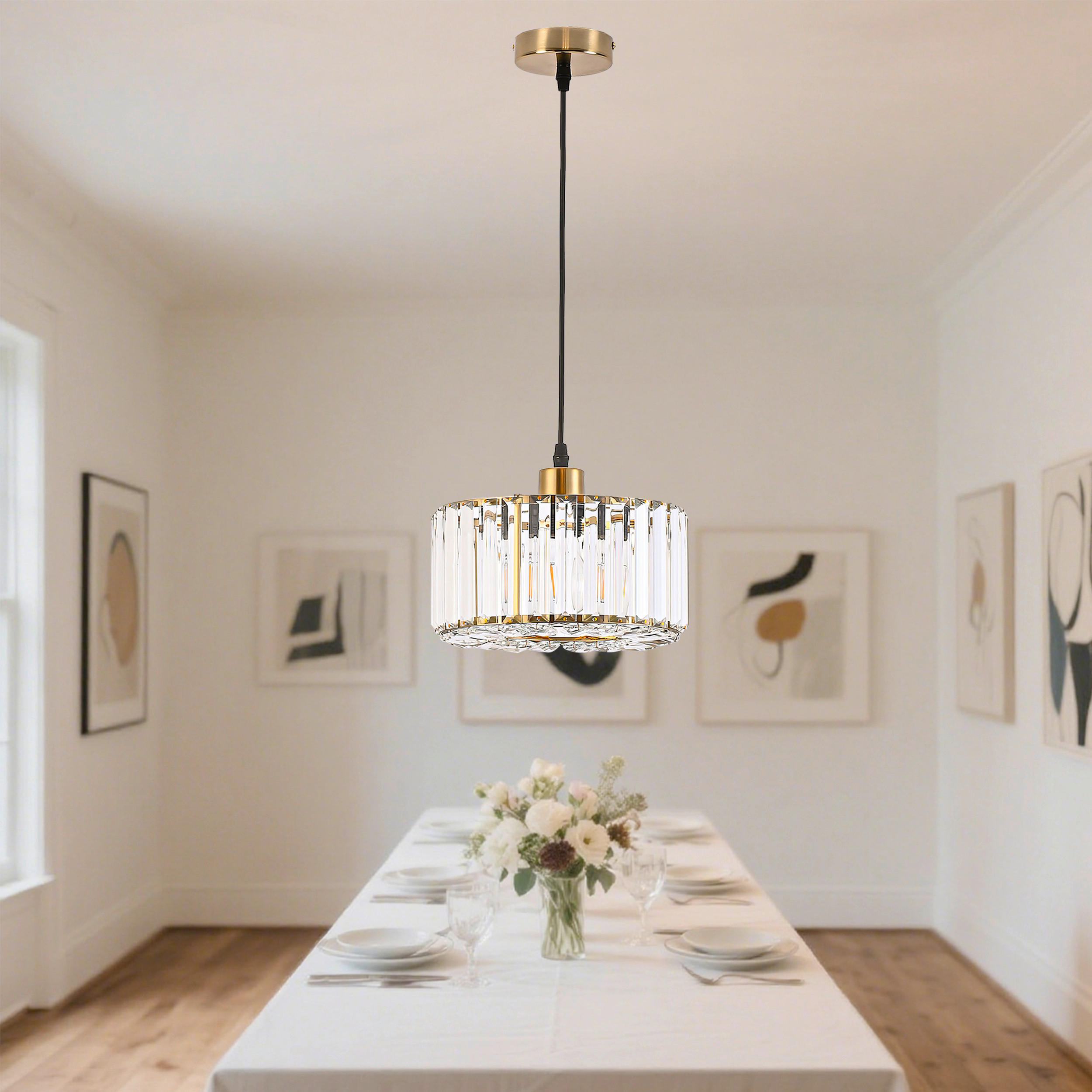 HÄNGELEUCHTE  - Goldfarben, KONVENTIONELL, Glas (120/27.5/27.5cm)