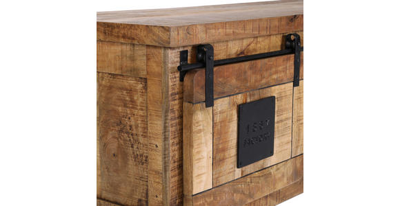 LOWBOARD  in 200/50/45 cm  - Schwarz/Braun, LIFESTYLE, Holz/Metall (200/50/45cm) - Landscape