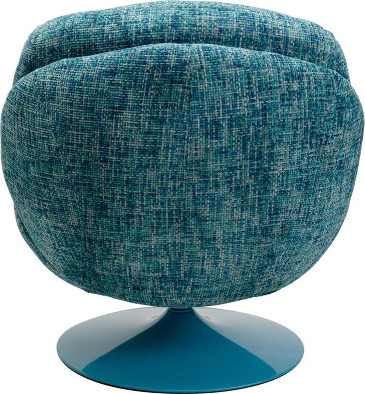 SESSEL in Struktur Blau  - Blau, Design, Textil/Metall (84/86/89cm) - Kare-Design