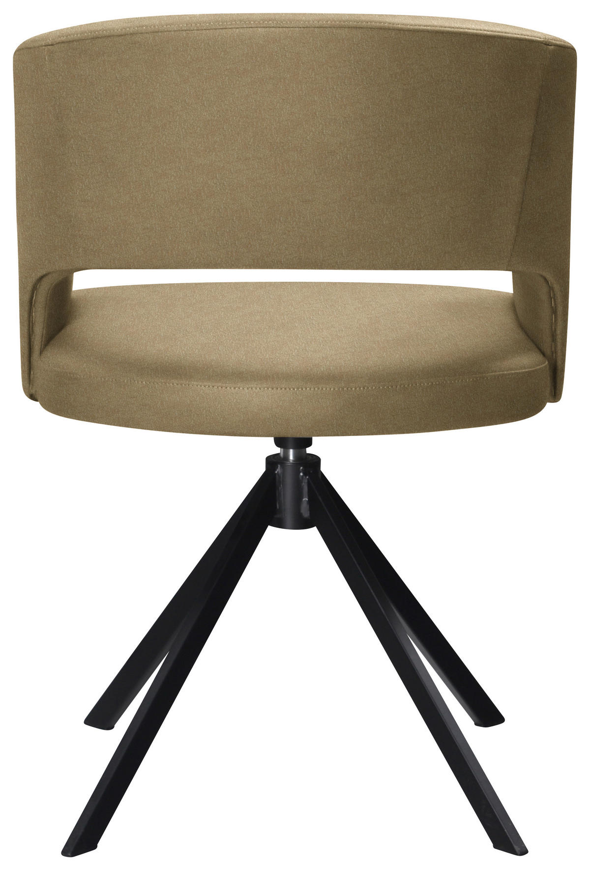 ARMLEHNSTUHL  in Stahl Lederlook (vegan)  - Schwarz/Olivgrün, Konventionell, Textil/Metall (56/84/59cm) - Moderano