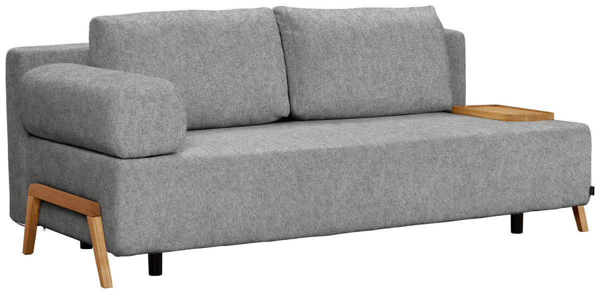 SCHLAFSOFA in Holz, Textil Grau  - Naturfarben/Grau, Design, Holz/Textil (211/88/102cm) - Niels Andersson
