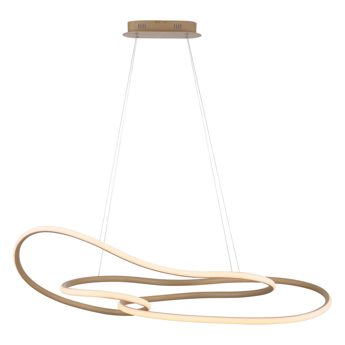 VISEČA LED-SVETILKA  TWIST 64 W//2700 K/230 V/ - peščene barve, Design, kovina/umetna masa (122/40/120cm)