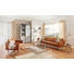 DREISITZER-SOFA Lederlook Braun - Schwarz/Braun, Design, Textil/Metall (277/85/86cm) - Ambia Home