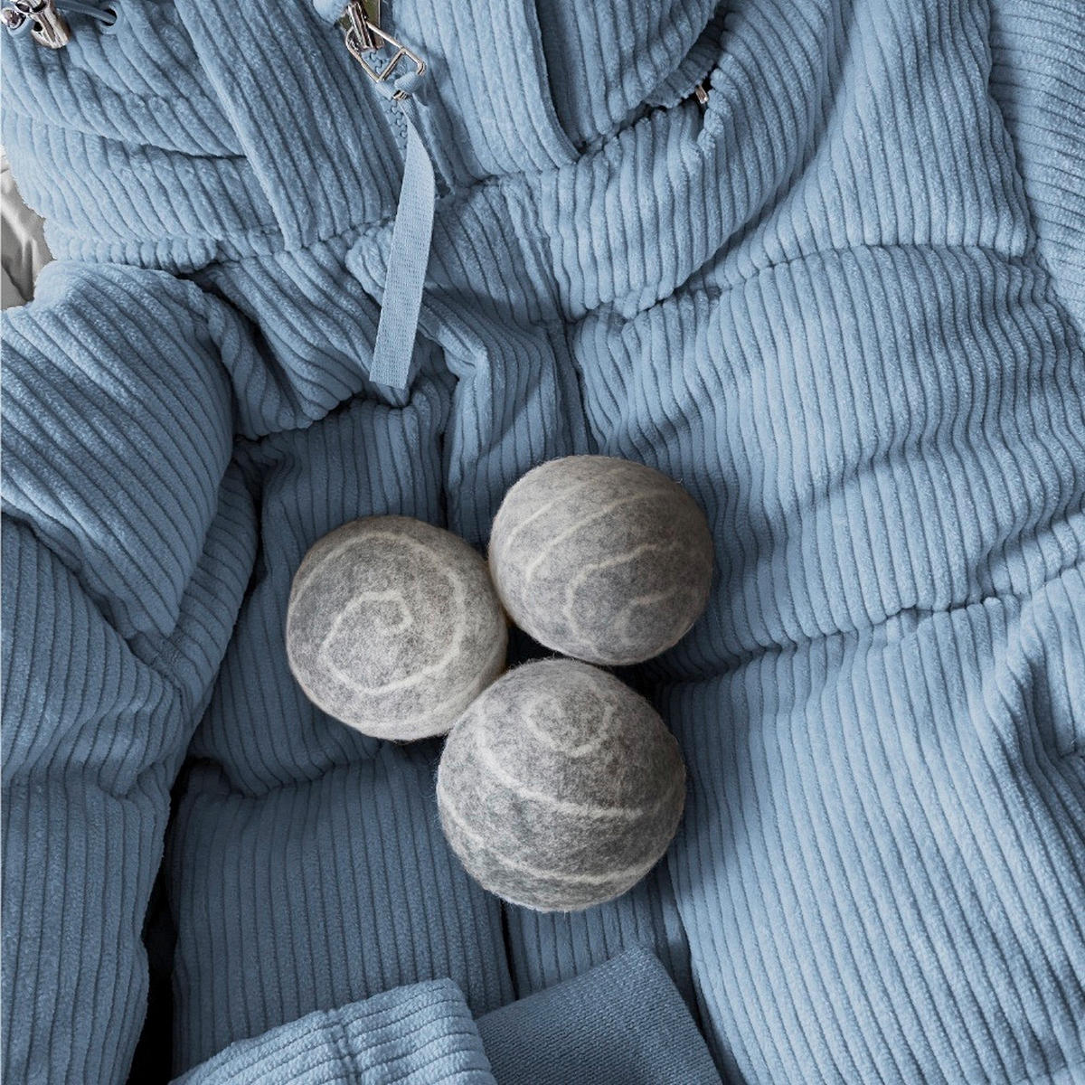 TROCKNERBÄLLE  - Grau, Basics, Textil (7.5/7.5/7.5cm)