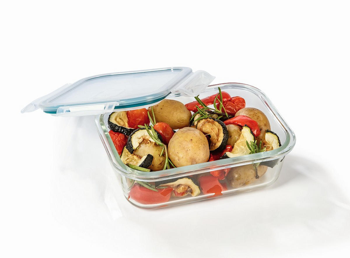 FRISCHHALTEDOSENSET GOURMETmaxx 6-teilig  - Transparent/Grün, Basics, Glas/Kunststoff (19,6/14,5/6,6cm)