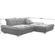 ECKSOFA in Mikrofaser Currygelb  290/198 cm  - Currygelb/Schwarz, Design, Textil/Metall (290/198cm) - Xora