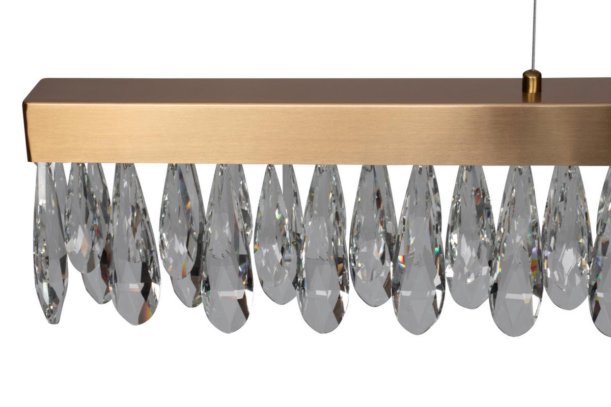 KRISTALL-HÄNGELEUCHTE 90/6/150 cm   - Klar, Trend, Glas (90/6/150cm) - Glandor