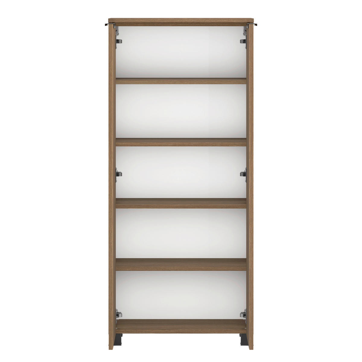 MIDISCHRANK 60/130/27 cm  - Dunkelbraun/Schwarz, Natur, Holzwerkstoff/Kunststoff (60/130/27cm) - Held
