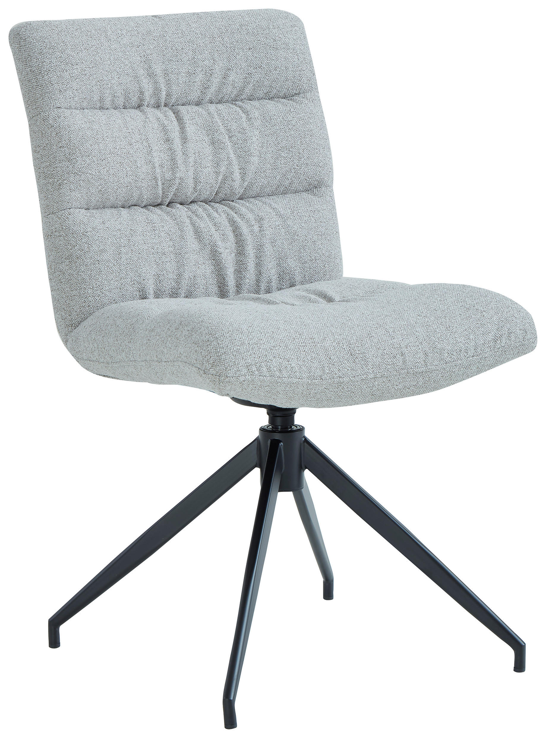 STUHL - Hellgrau/Schwarz, Design, Textil/Metall (51/86/64cm) - Dieter Knoll