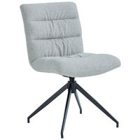 STUHL - Hellgrau/Schwarz, Design, Textil/Metall (51/86/64cm) - Dieter Knoll