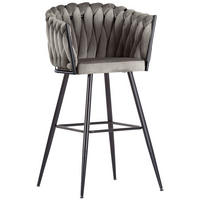 Scaun de bar in antracit  - antracit, Lifestyle (57/110/61cm) - Ambia Home