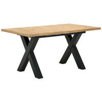 ESSTISCH in Holzwerkstoff 160-210/90/75 cm  - Schwarz/Eiche Artisan, KONVENTIONELL, Holzwerkstoff (160-210/90/75cm) - Hom`in