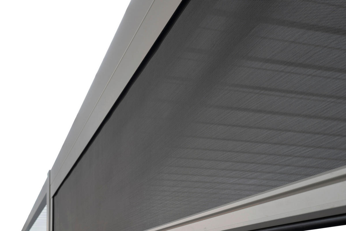 PERGOLA-ROLLO 400/250/10 cm  - Weiß/Grau, MODERN, Textil/Metall (400/250/10cm) - Gardenson