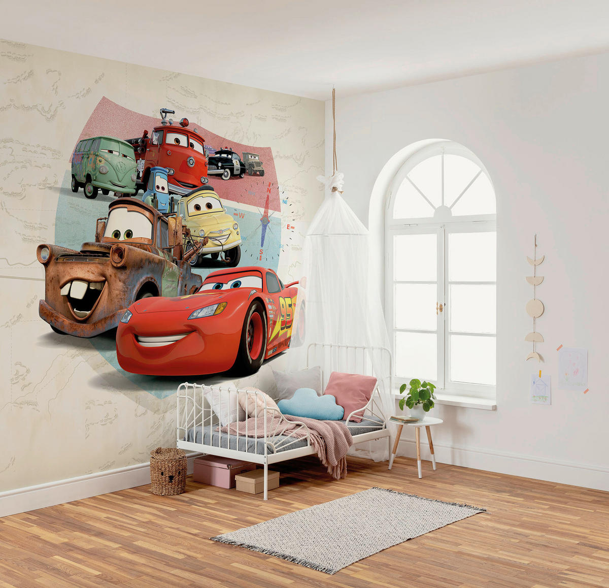 FOTOTAPETE CARS OPEN ROAD  - Naturfarben, Design, Textil (250/250cm) - Disney