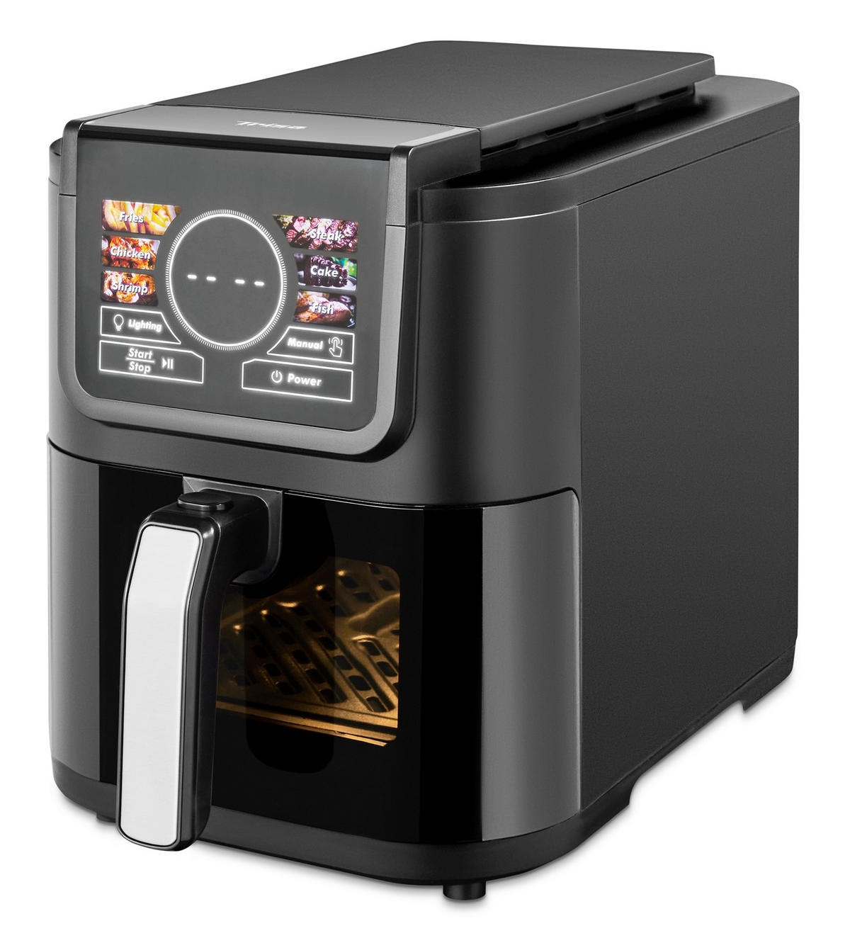 HEISSLUFTFRITTEUSE - Schwarz, Basics, Kunststoff (22,8/28,8/40,8cm) - Trisa Electronics