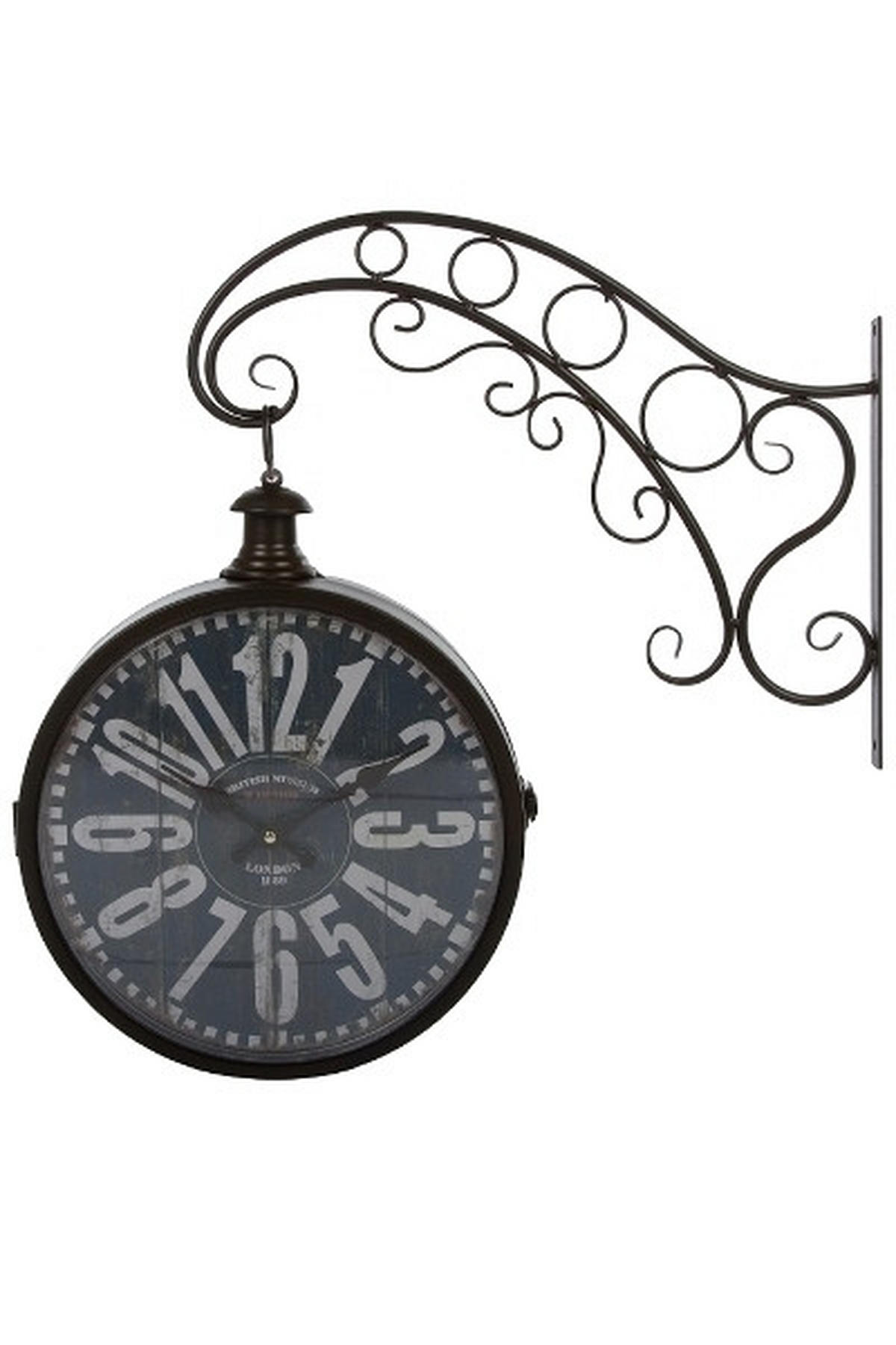 WANDUHR  Grau, Schwarz, Weiß 30 cm  - Schwarz/Weiß, Basics, Metall (30cm)