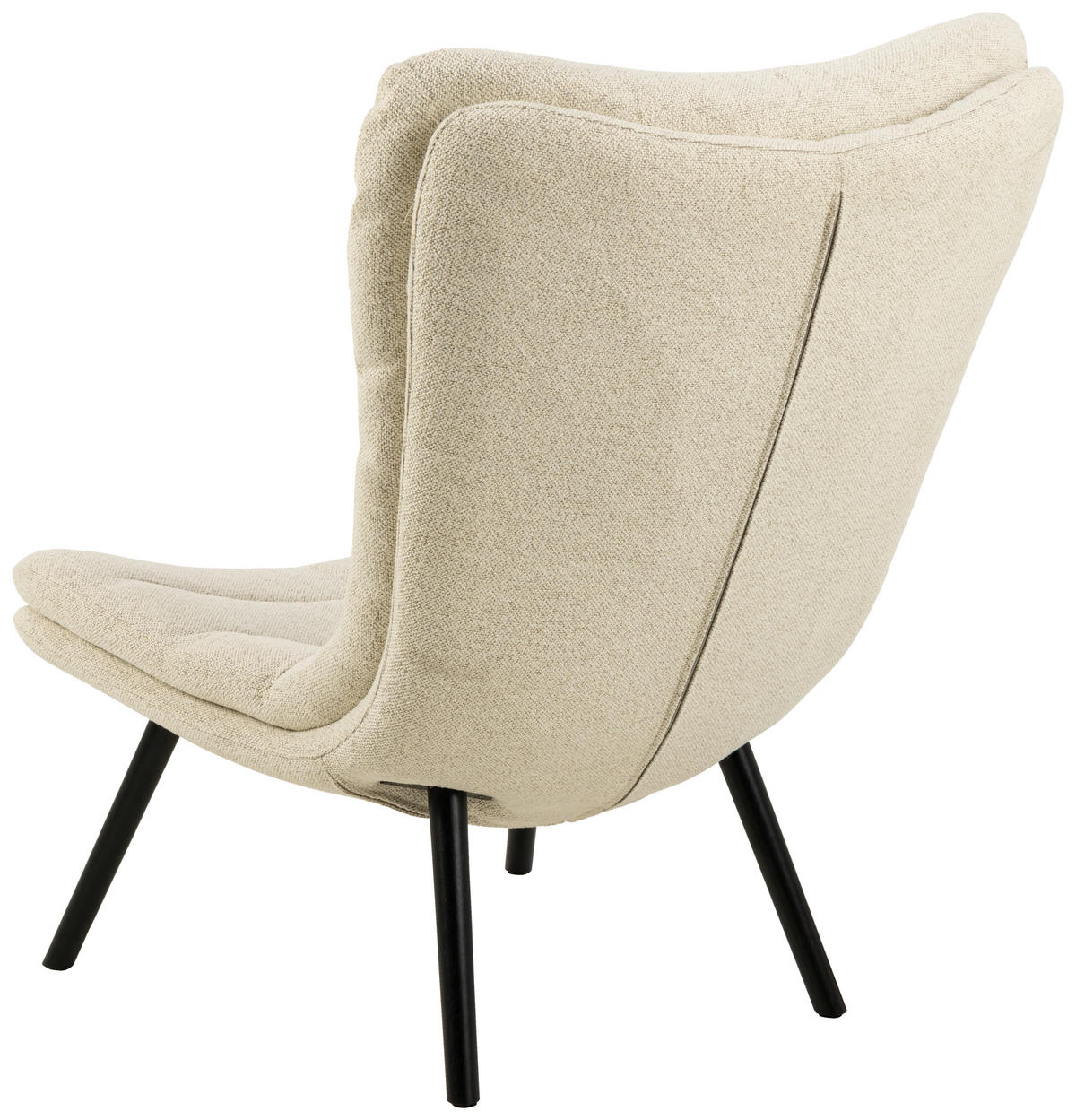 FÅTÖLJ i textil cremefärgad  - svart/cremefärgad, Design, trä/textil (82/102/97cm) - Livetastic