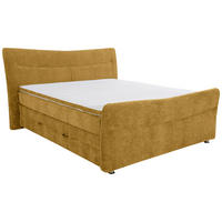 BOXSPRINGBETT 140/200 cm  in Senfgelb  - Chromfarben/Senfgelb, KONVENTIONELL, Textil/Metall (140/200cm) - Esposa