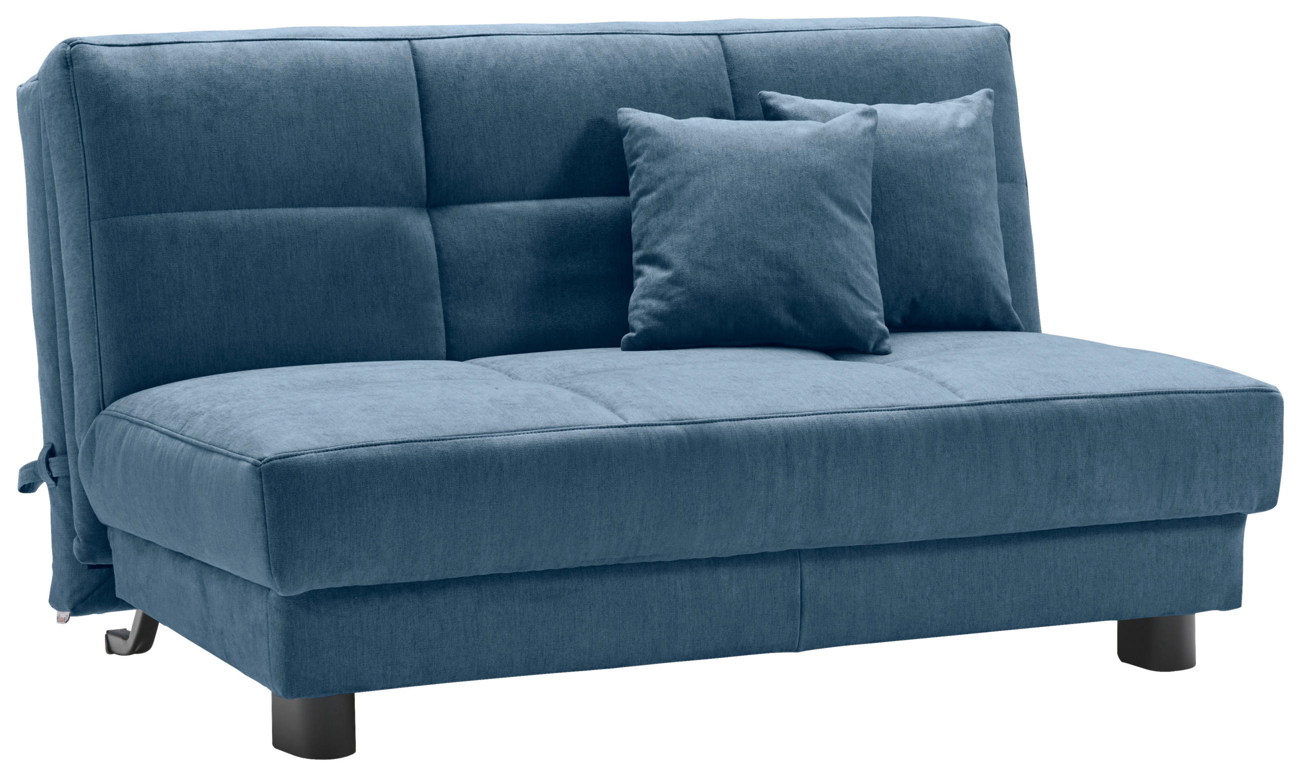 SCHLAFSOFA Mikrovelours Blau  - Blau/Schwarz, KONVENTIONELL, Textil/Metall (145/85/100cm) - Carryhome