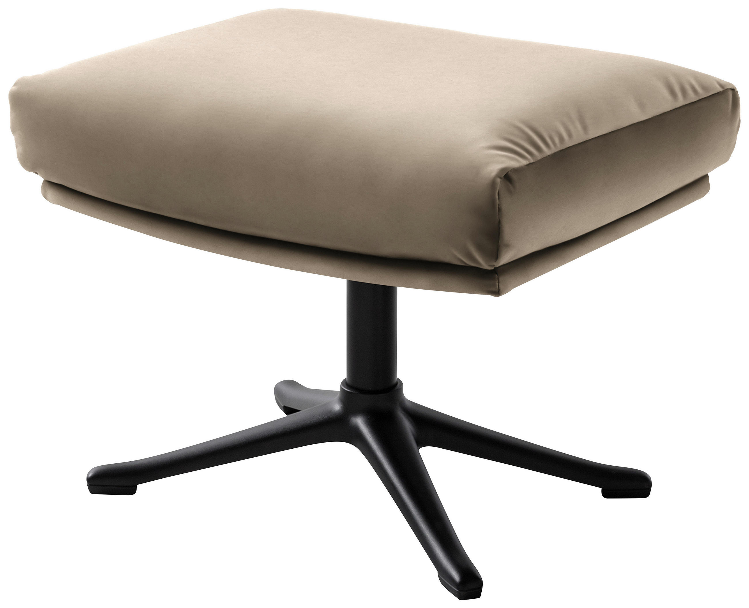 HOCKER in Textil Beige  - Beige/Schwarz, Design, Textil/Metall (51/37/41cm) - home24