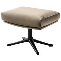 HOCKER in Textil Beige  - Beige/Schwarz, Design, Textil/Metall (51/37/41cm) - home24