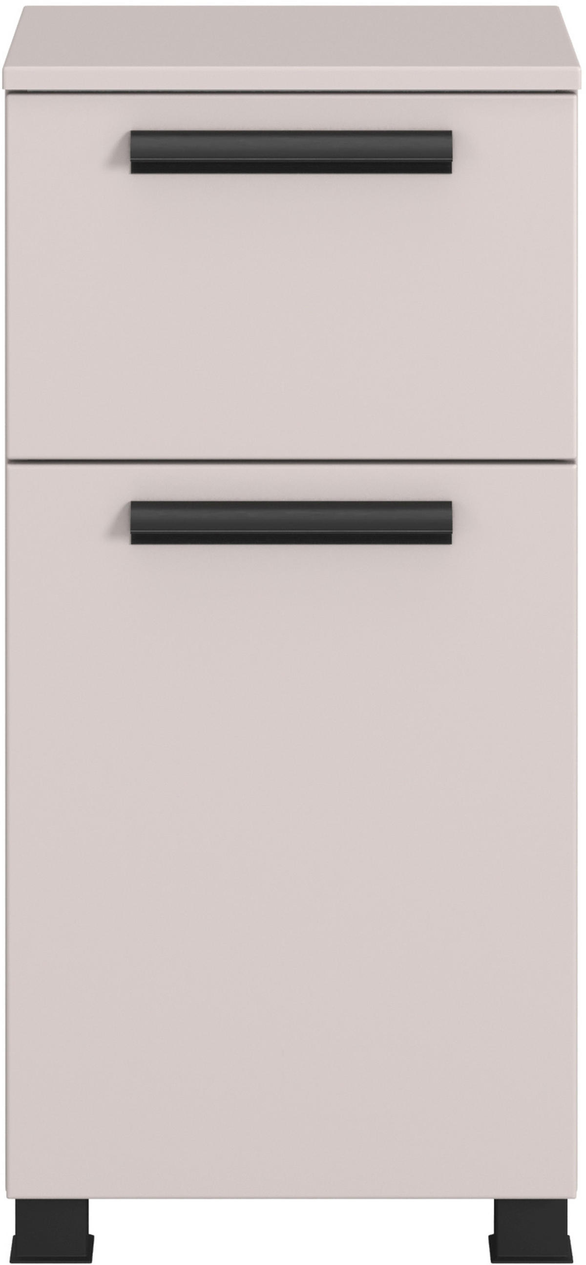 UNTERSCHRANK 40/79/35 cm   - Kaschmir/Schwarz, KONVENTIONELL, Holzwerkstoff/Kunststoff (40/79/35cm) - Xora