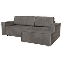 ECKSOFA inkl. Funktion Anthrazit Cord  - Anthrazit/Schwarz, MODERN, Kunststoff/Textil (245/149cm) - Stylife