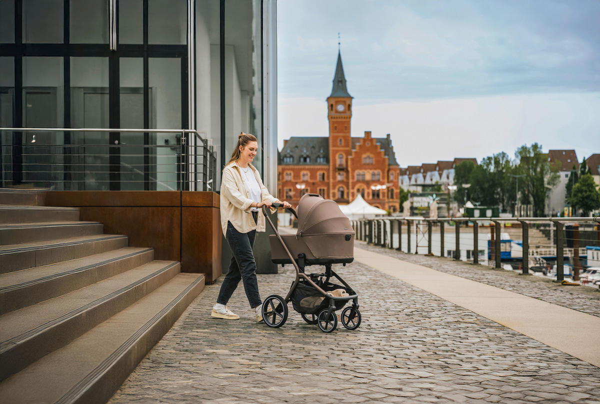 KOMBIKINDERWAGEN MAVI  - Sandfarben, Trend, Textil/Metall (92/55/110,5cm) - My Junior