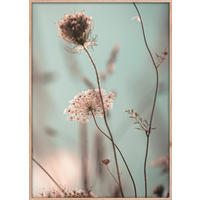 KUNSTDRUCK Landschaft & Natur  - Blau/Eichefarben, Natur, Papier/Holzwerkstoff (50/70cm) - Monee