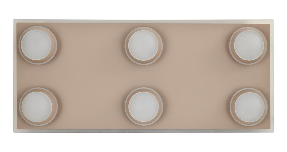 LED-DECKENLEUCHTE Biarritz 74/32/12,5 cm  - Sandfarben, Design, Kunststoff/Metall (74/32/12,5cm)